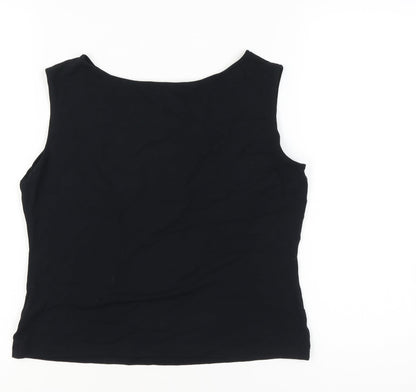 Womens UK Size 14 Marks and Spencer Black Basic Tank