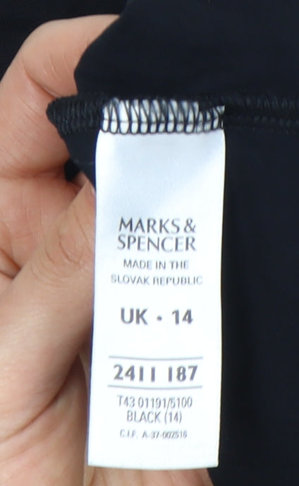 Womens UK Size 14 Marks and Spencer Black Basic Tank