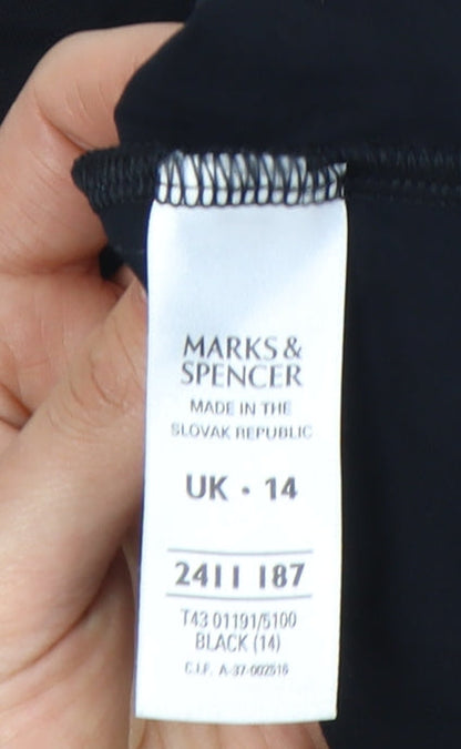 Womens UK Size 14 Marks and Spencer Black Basic Tank