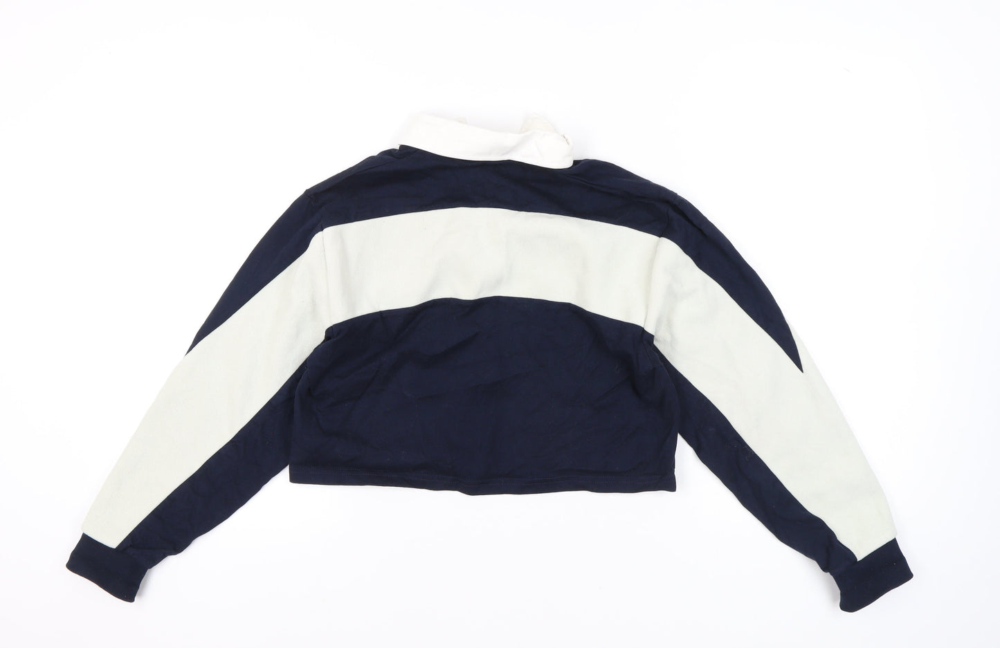 Superdry Women’s Blue Colourblock Collared Pullover Sweatshirt UK 8