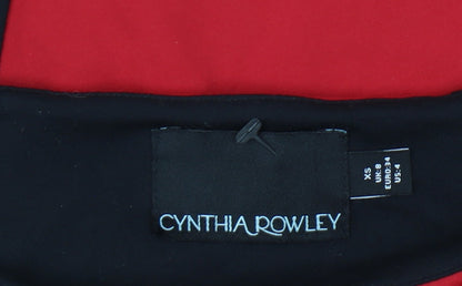 Cynthia Rowley Women’s Red & Black Bodycon Dress Size 8