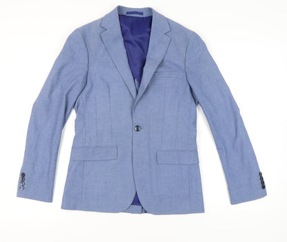 Mens UK Size 36 Moss London Regular Blue Suit Jacket