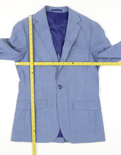 Mens UK Size 36 Moss London Regular Blue Suit Jacket