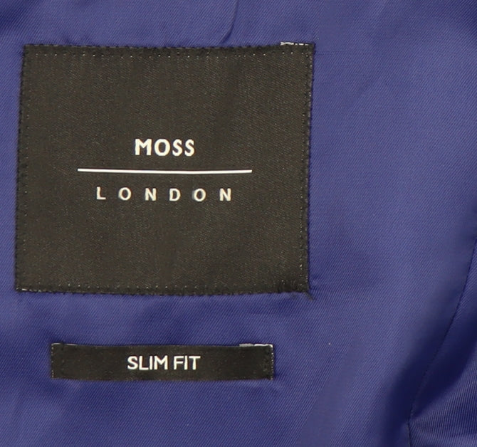 Mens UK Size 36 Moss London Regular Blue Suit Jacket