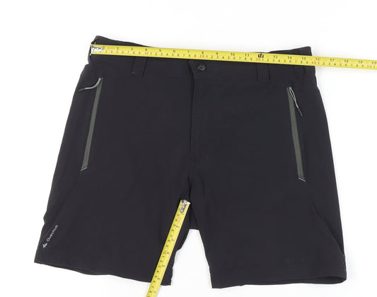 Quechua Men’s Black M Cargo Shorts Outdoor Lightweight Quick Dry