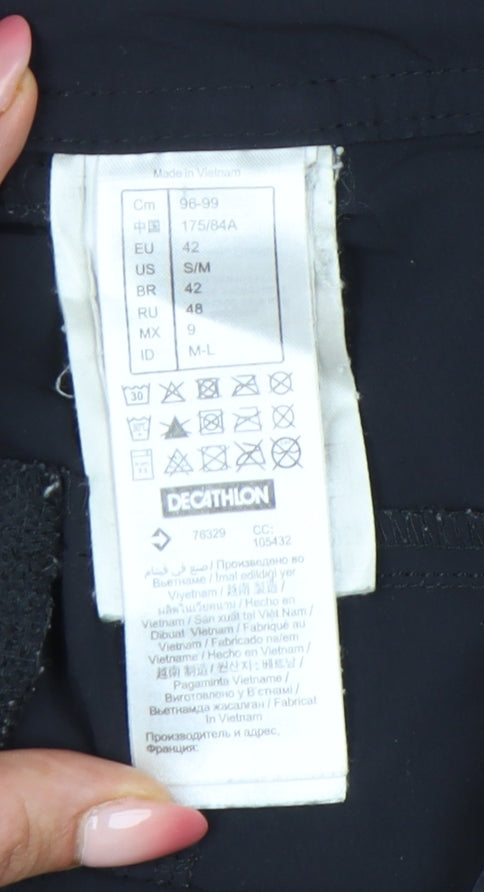 Quechua Men’s Black M Cargo Shorts Outdoor Lightweight Quick Dry