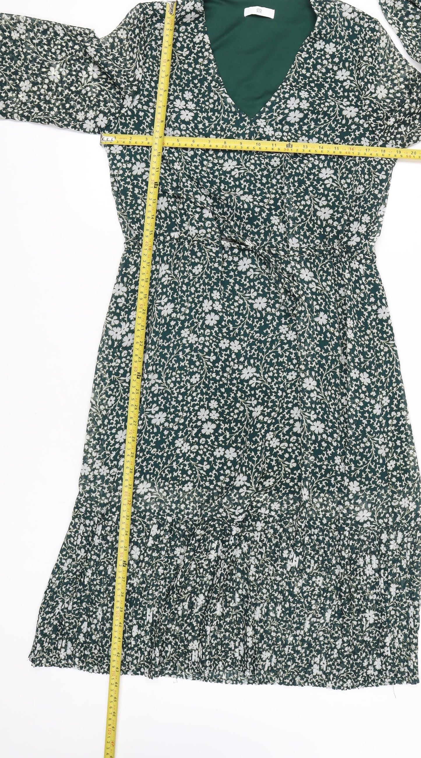 La Redoute Women’s Green Floral Midi Wrap Dress Size 10