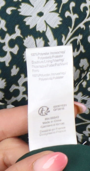 La Redoute Women’s Green Floral Midi Wrap Dress Size 10