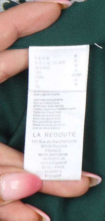 La Redoute Women’s Green Floral Midi Wrap Dress Size 10