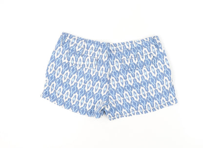 Gap Women’s Blue Geometric Chino Shorts Size 10 Cotton Summer