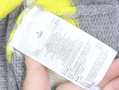 Gap Women's Multicoloured Striped Wool Blend Jumper Size S Scoop Neck