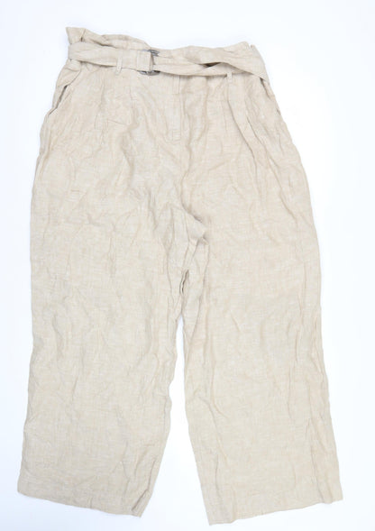 Womens UK Size 20 Marks and Spencer Regular Fit Casual Travel Beige Trousers