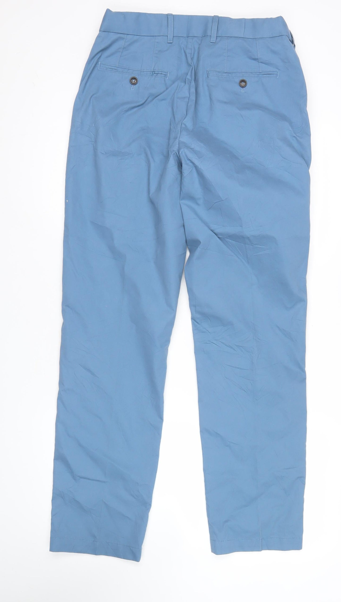 Blue Harbour Men's Blue Chino Trousers 30x31 Regular Fit Cotton Elastane
