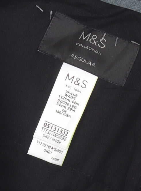Womens UK Size 44 Marks and Spencer Regular Fit BusinessFormalWorkwear Grey Trou