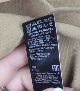 Marks and Spencer Women’s Beige Pleated Midi Skirt Size 16