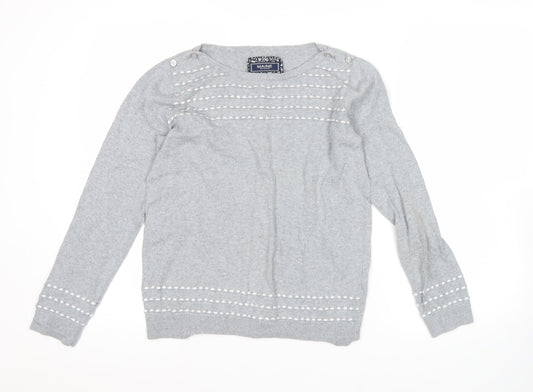 Womens UK Size 12 Maine New England Grey Pullover Jumper