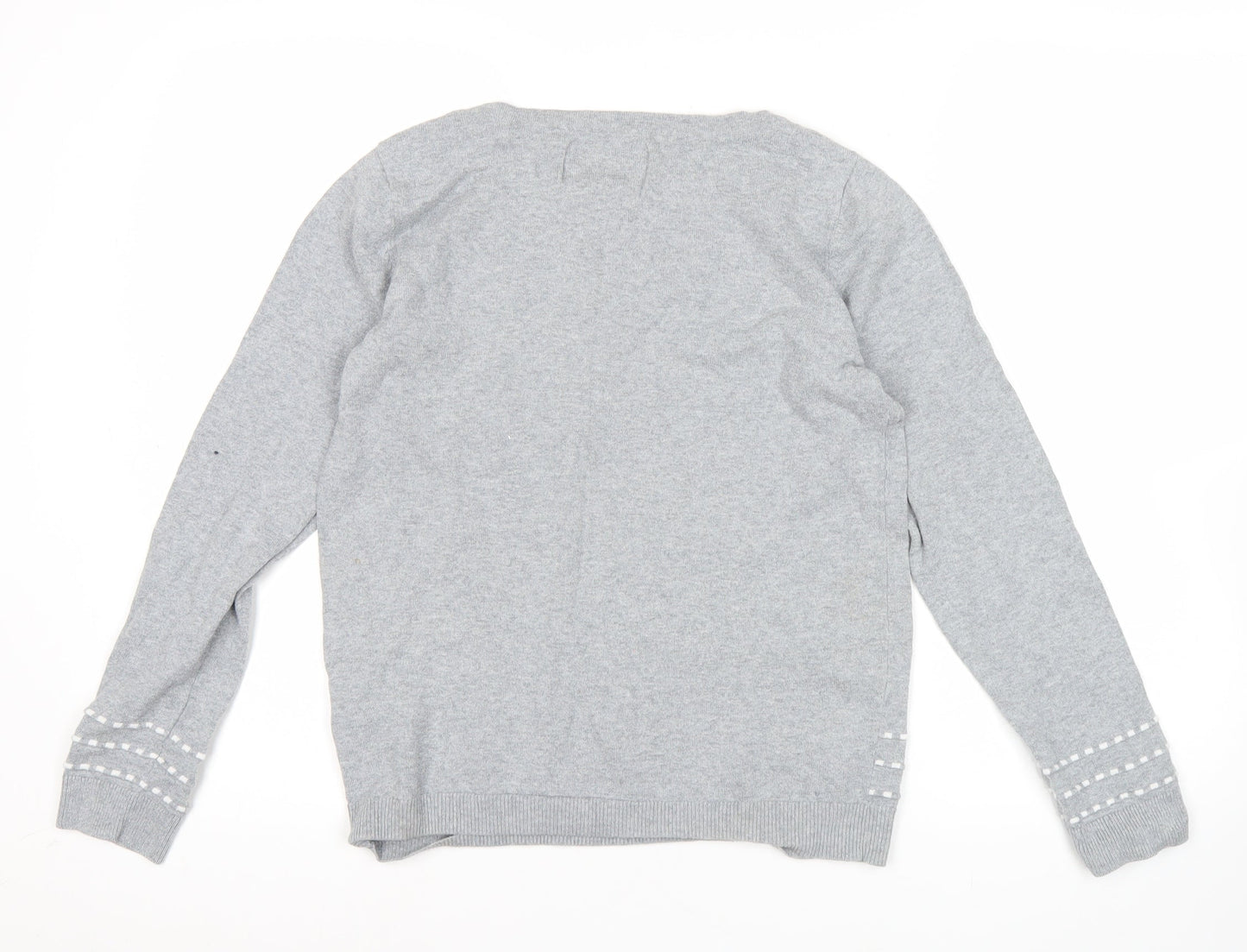 Womens UK Size 12 Maine New England Grey Pullover Jumper