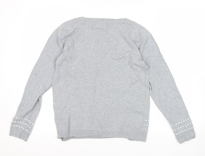 Womens UK Size 12 Maine New England Grey Pullover Jumper