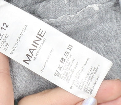 Womens UK Size 12 Maine New England Grey Pullover Jumper