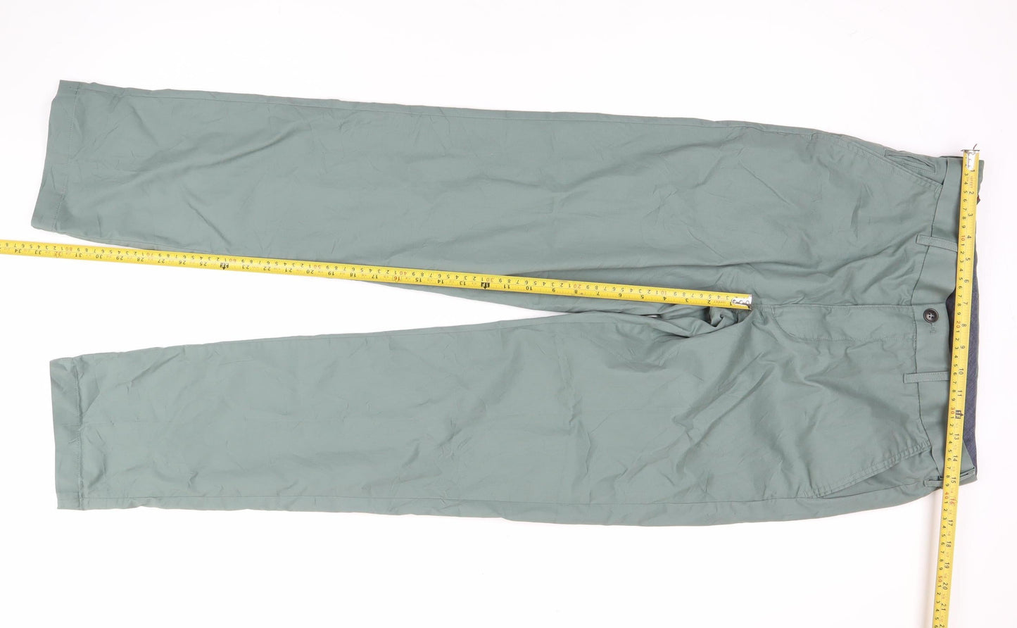 Marks and Spencer Men's Green Regular Fit Chino Trousers 30W 33L