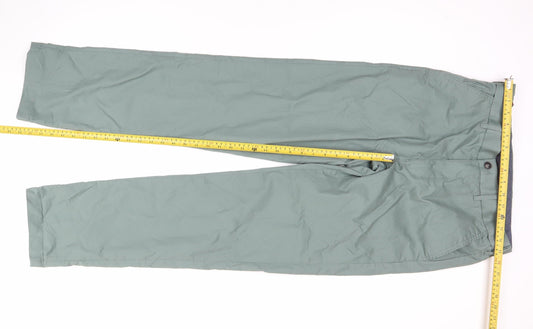 Marks and Spencer Men's Green Regular Fit Chino Trousers 30W 33L