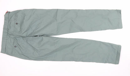 Marks and Spencer Men's Green Regular Fit Chino Trousers 30W 33L