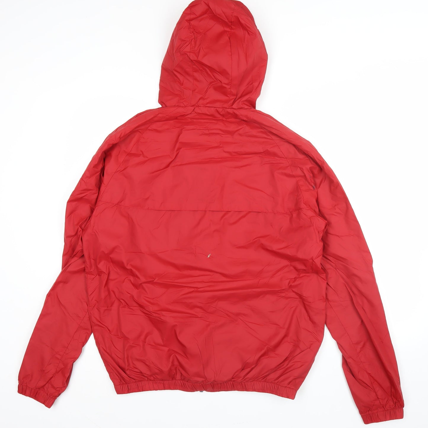 Nike Men's Red 2XL Windbreaker Jacket Hooded Full Zip Lightweight Sports