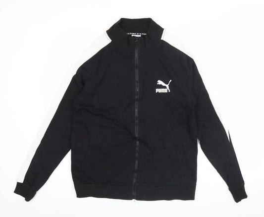 Puma Men's Black Track Jacket L Regular Fit Full Zip Sportswear