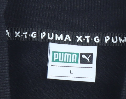 Puma Men's Black Track Jacket L Regular Fit Full Zip Sportswear