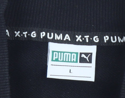 Puma Men's Black Track Jacket L Regular Fit Full Zip Sportswear