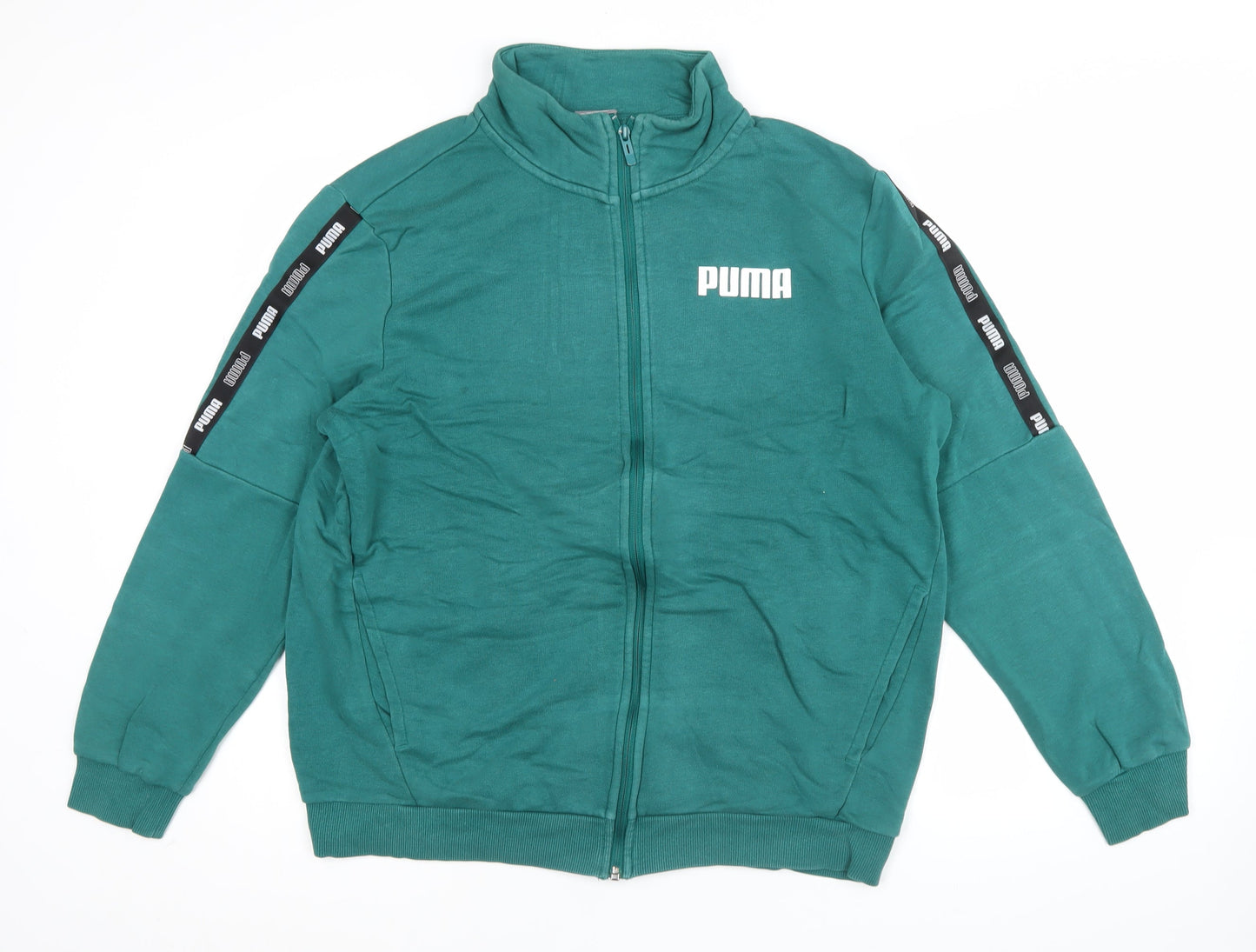 Puma Men's Green L Track Jacket Full Zip Lightweight Sportswear