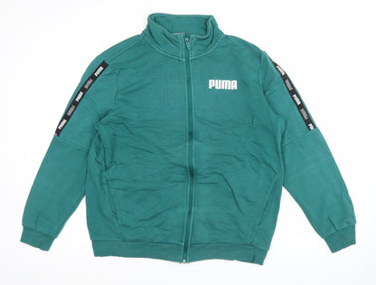 Puma Men's Green L Track Jacket Full Zip Lightweight Sportswear