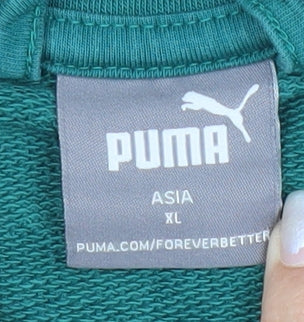 Puma Men's Green L Track Jacket Full Zip Lightweight Sportswear