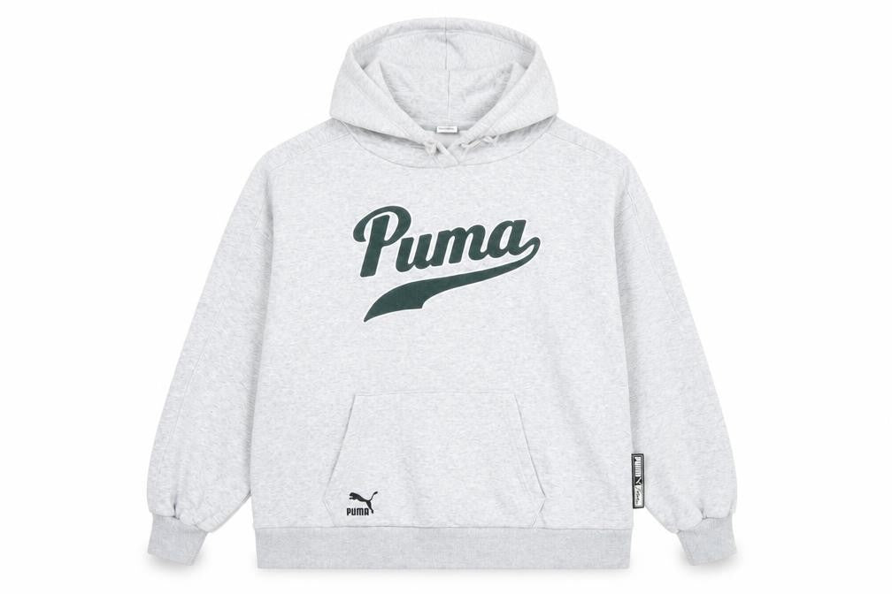 Mens UK Size M PUMA Grey Pullover Hoodie