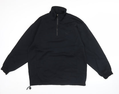 Mens UK Size S Mizuno Black Full Zip Sweatshirt