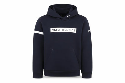 Fila Men's Blue Pullover Hoodie M Regular Fit Athletic Logo Sportswear