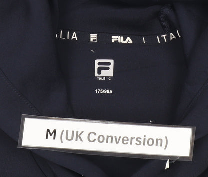 Mens UK Size M FILA Blue Pullover Hoodie