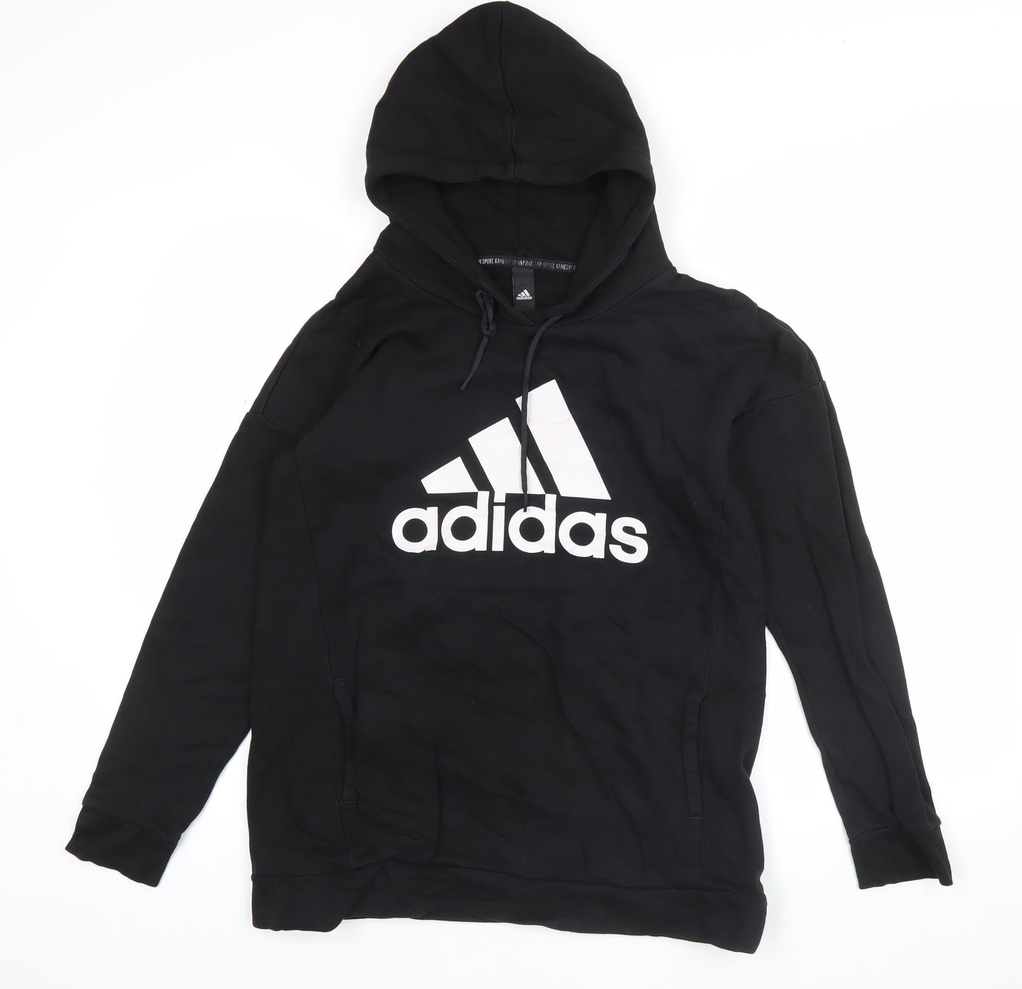 Adidas Men's Black XS Pullover Hoodie Logo Sports Fleece