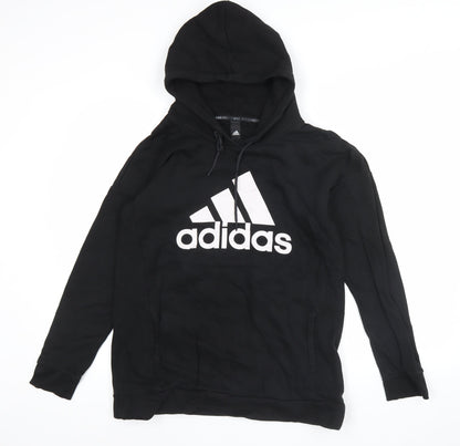 Adidas Men's Black XS Pullover Hoodie Logo Sports Fleece