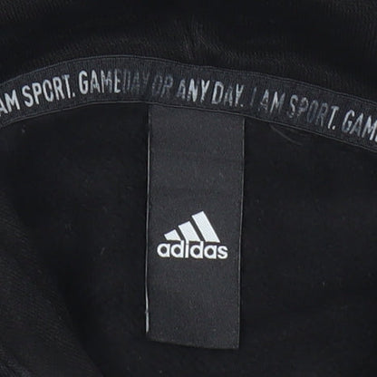 Adidas Men's Black XS Pullover Hoodie Logo Sports Fleece