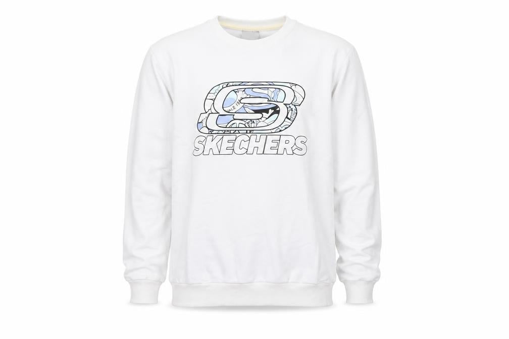 Mens UK Size XS Skechers White Pullover Sweatshirt