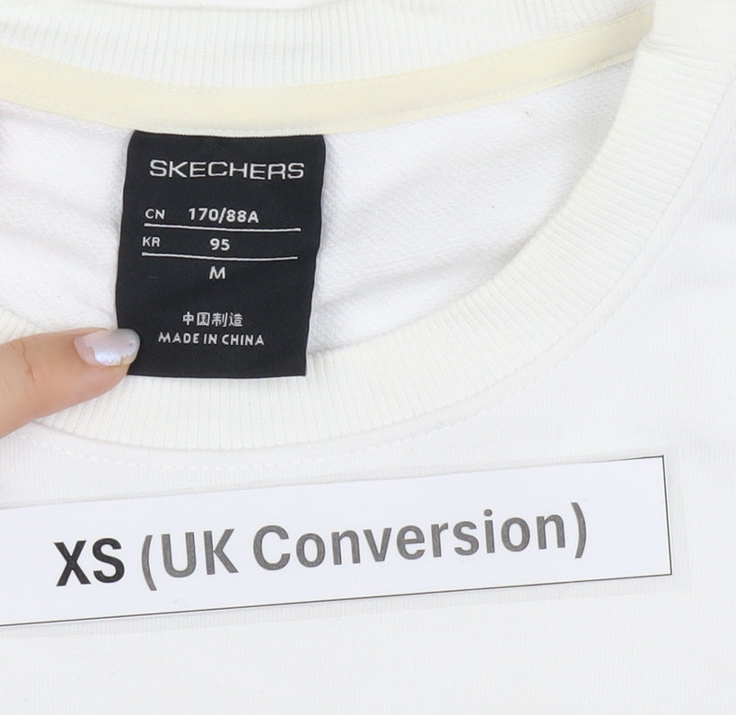 Mens UK Size XS Skechers White Pullover Sweatshirt