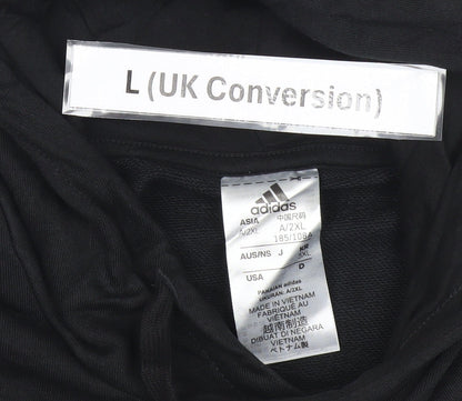 Adidas Men's Black L Pullover Hoodie Logo Sportswear