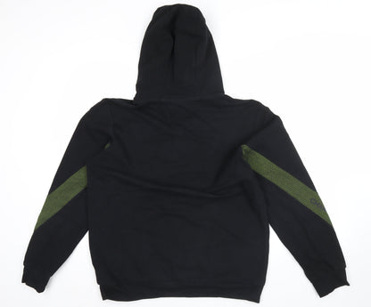 Mens UK Size M FILA Black 1/2 Zip Hoodie