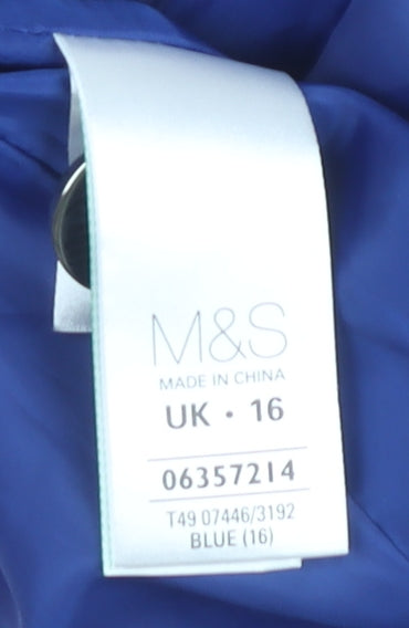 Womens UK Size 16 Marks and Spencer Blue Basic Jacket
