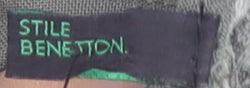 Benetton Women’s Grey Lace Knee Length A-Line Dress M Sleeveless
