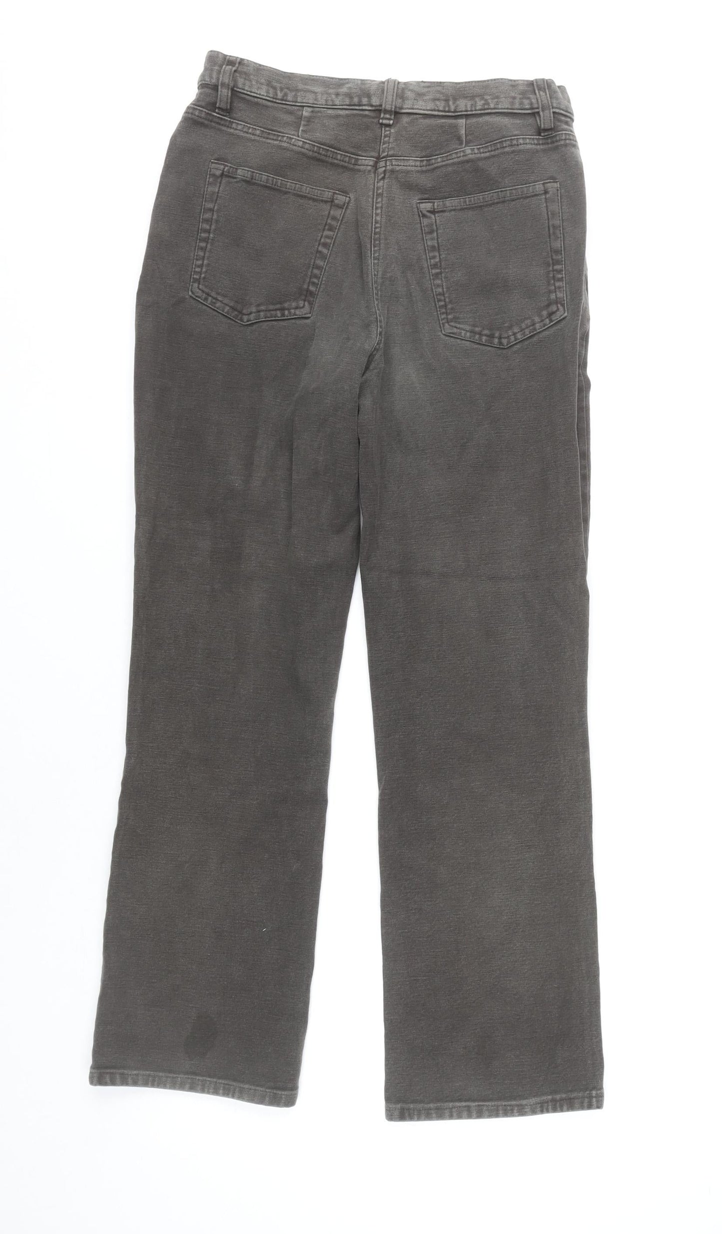 Boden Women’s Grey Straight Leg Jeans Size 12 Tall Stretch Denim