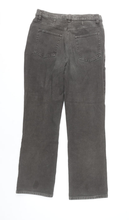 Boden Women’s Grey Straight Leg Jeans Size 12 Tall Stretch Denim