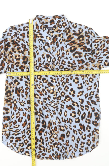 Marks and Spencer Women’s Multicoloured Leopard Print Button-Up Shirt Size 6