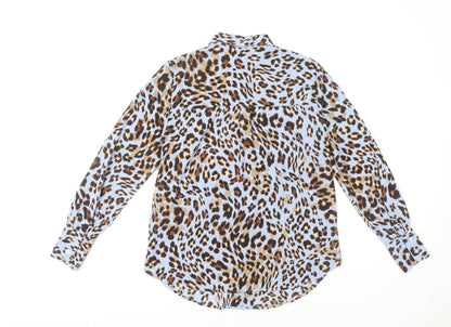 Marks and Spencer Women’s Multicoloured Leopard Print Button-Up Shirt Size 6